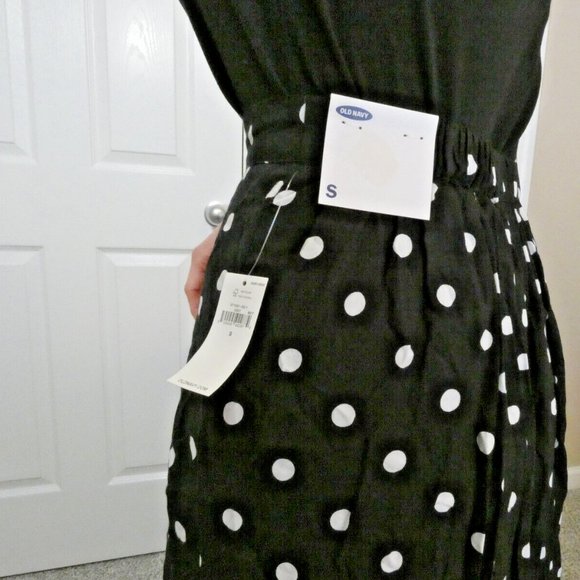 NWT Skirt Black Polka Dot Wear for Church Office Work Old Navy Women Size S - Picture 5 of 10
